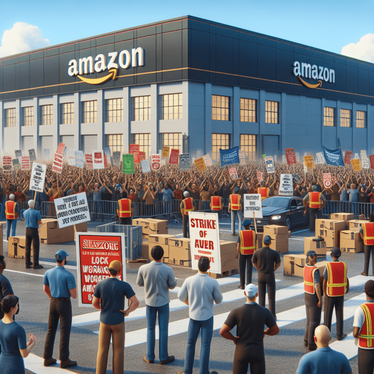 Amazon Warehouse Workers Across US Strike Ahead of Holiday Rush